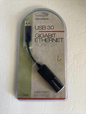 Monoprice USB 3.0 to Gigabit Ethernet Adapter - Part 11195 - New Open Box - Image 1 of 3