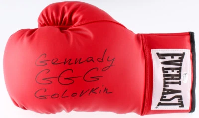 Guante de Boxeo Everlast Firmado Gennady Golovkin Inscrito "GGG" Auténtico en Línea Foto 1 de 3