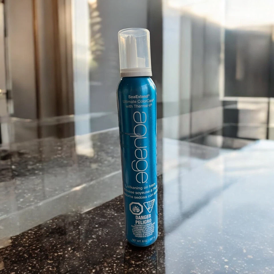 Espuma de aceite silkening Aquage SeaExtend 8 oz • Mousse de peinado descontinuada • Rara Foto 1 de 1