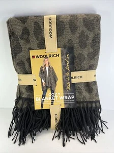 NWT Woolrich Cozy Brushed Blanket Wrap Leopard 1 sz fits all - Picture 1 of 4