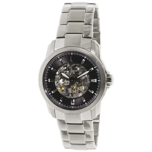 Bulova 96A141 Herren schwarz Skelett Zifferblatt Stahl Armband Automatikuhr - Bild 1 von 2
