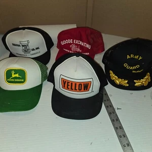 LOT OF 5 - Vintage 80s/90s Funny Joke Humor Hats Snapback Mesh Foam Rope Trucker - Picture 1 of 7