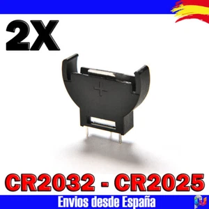 2x Portapilas Verticales Boton Socket CR2032 CR2025 3v Coin Cell Battery Socket - Imagen 1 de 3