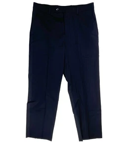 Black Brown 1826 Men 33x30 (34x30) Wool Dress Pants Slacks Navy Classic Fit Work - Picture 1 of 9