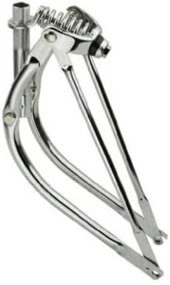  26" Bent Spring Fork 1" Chrome Lowrider Cruiser Bike - Image 1 of 1
