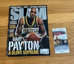 Gary Payton signed SLAM Magazine COVER A Glove Supreme Seattle Sonics JSA COA - Picture 1 of 2