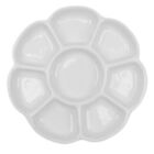White Ceramic Paint Palette 6/7/8/9 Grids Porcelain Palette  Watercolor Dish