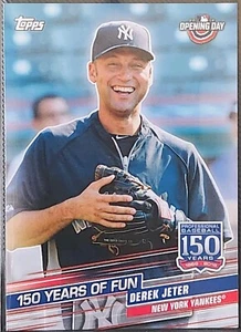 2019 TOPPS OPENING DAY 150 YEARS OF FUN - DEREK JETER #YOF-22 YANKEES HOF - Foto 1 di 2