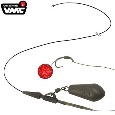 LEAD CLIP DISTANCE Karpfen Fertigmontage VMC Carp Hook Life-ORANGE Ready to Fish - Bild 1 von 4