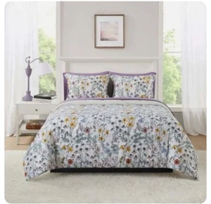 Mainstays Floral 7-Piece Bed in A Bag Comforter Set W/ Sheets & Storage Bag FULL - Picture 1 of 5