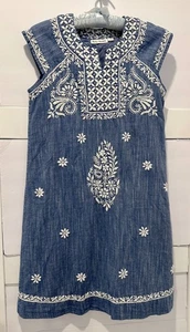 Roller Rabbit Mädchen Kleid dunkelblau mit weißer Stickerei Größe 12 gebraucht, in einwandfreiem Zustand - Bild 1 von 4