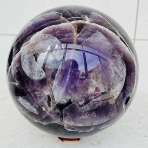 Natural Dream Amethyst Quartz Crystal Sphere Ball Healing 3960g - Picture 1 of 13