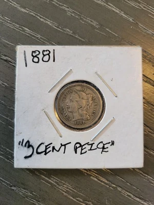 1881 3 Cent Nickel. Great Condition! Almost 150 Years Old! - Image 1 of 2
