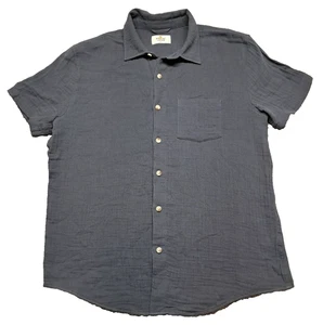 Marine Layer Shirt Mens Sz Small Button Up Crinkle Double Cloth Short Sleeve - Picture 1 of 10
