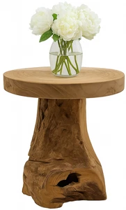 Teak Hocker Sitzhocker Blumenhocker Beistelltisch Nachttisch Pflanzen Podest - Bild 1 von 6