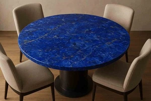 Lapis Lazuli Coffee Tabletop – Handmade Natural Stone Furniture for Home Décor - Picture 1 of 8