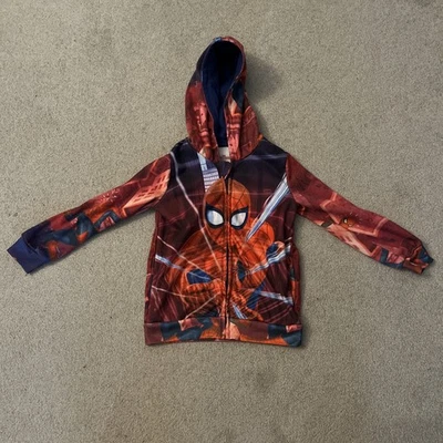 Sudadera con capucha roja con cremallera Marvel Spider-Man para niños 5T Foto 1 de 4