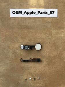 OEM 100% Home Button For iPhone 8 White With Metal Plate And Screws...