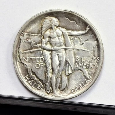 1926-S Oregon Trail Commemorative Silver Half Dollar - Unc (#57481-L) - Image 1 of 4