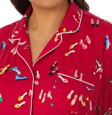 NUEVO CON ETIQUETAS Kate Spade New York Rojo FABULOSOS ZAPATOS COLORIDOS Tejido Pijama/Juego de Salón M Foto 1 de 4