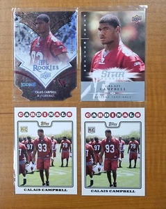 2008 Calais Campbell Rookie RC Lot (x4) Icons /150 Gold Arizona Cardinals - Picture 1 of 3
