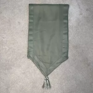 Table Runner With Tassles Sage Green, 90in - Picture 1 of 1