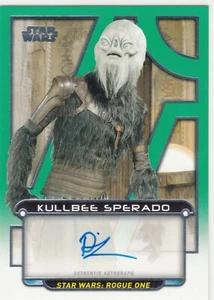 2018 Star Wars Galactic Files Green Auto Robert Nairne as Kullbee Sperado 01/50 - Bild 1 von 1
