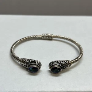 ATI 925 ID - Purple/Green Accent - Hinged - BRACELET - Picture 1 of 12