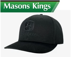 John Deere Trademark Black Twill Cap MC13080560BK Snapback - Picture 1 of 1
