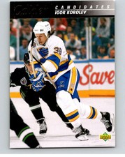 1992-93 Upper Deck Calder Candidates #CC2 Igor Korolev  St. Louis Blues V54456