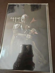 Mandalorian #8 EM Gist Virgin Variant signed w/AP COA - Trinity Comics Wondercon - Picture 1 of 2