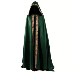 Medieval Church Clergy Hooded Cloak Adult Renaissance Long Cape Robe For Men ... - Picture 1 of 4