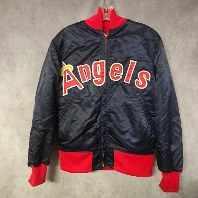 Chaqueta Bomber De Colección Años 80 Mc Goodman Sons California Anaheim Angels Satén 38 M Foto 1 de 4