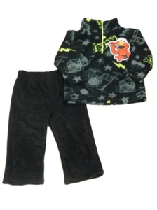 Sesame Street Elmo Infant & Toddler Boys Black Fleece Jacket & Sweatpants 12m - Picture 1 of 1