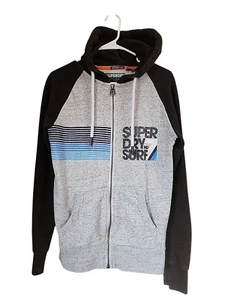 The Superdry Surf Co California athletic zip-up hoodie gray size medium  - Picture 1 of 12