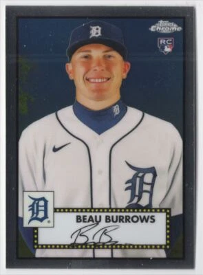 2021 Topps Chrome Platinum Anniversary Beau Burrows Detroit Tigers R88 - Image 1 of 2
