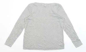 NEXT Womens Silver Viscose Blend T-Shirt Size 14 - Picture 1 of 12