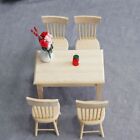 Table Furniture Toys Wooden Dining Table Doll House Decoration Simulation chair