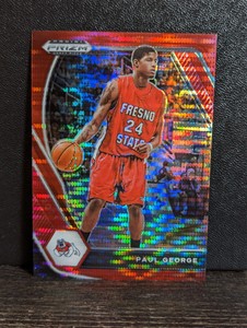 2021-22 Prizm Draft Picks Basketball Paul George #69 Red Pulsar Prizm -Fresno St