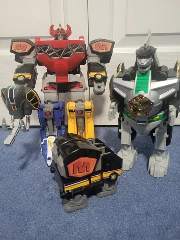 Mighty Mophin Power Rangers Megazord+Dragonzord lot Cover