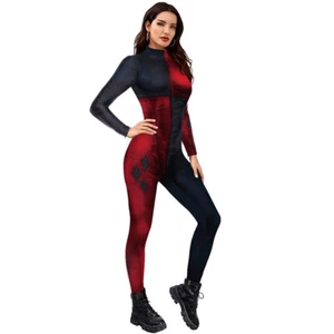 Women Clown Cosplay Costume Jumpsuit Outfits Bodysuit Halloween Suit Party Gift - Picture 1 of 6