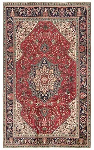 Tabriz Alfombra Persa Hecha a Mano 311x193 cm-Fine, Oriente, Carpet, Manta, Rojo - Picture 1 of 12