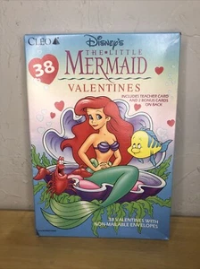Vtg 90s The Little Mermaid 38 VALENTINE'S DAY CARDS Cleo Disney NEW SEALED - Picture 1 of 9