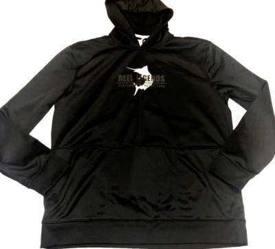 Reel Legends Men's First Mate Handsfree Fishing Hoodie MM8 Black XL - Image 1 of 4