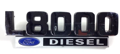 Placa de identificación emblema cromado lateral para camioneta Ford L8000 E7HT 16A636-AA Foto 1 de 4