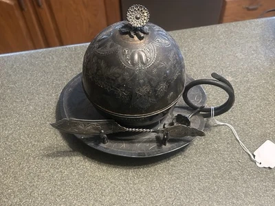 meriden b company silver plated butter dish #4921 Beautiful - Imagem 1 de 4