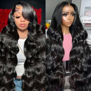 30 Inch 13X6 Lace Front Wigs Human Hair 200% Density Body Wave HD Lace Front ... - Picture 1 of 7