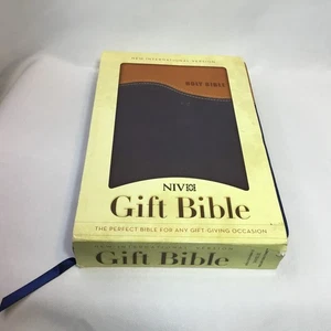 NEW NIV Gift Holy Bible by Zondervan 2011, Italian Duo Tone Leather Gold Edge - Imagen 1 de 9