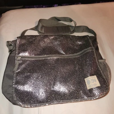 Bandolera Mensajero Antigua Azul Marino Gris Brillante Foto 1 de 4