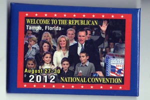 2012 ROMNEY pin RYAN pinback ANN JANNA 3x2 inch REPUBLICAN CONVENTION Tampa FL - Picture 1 of 1